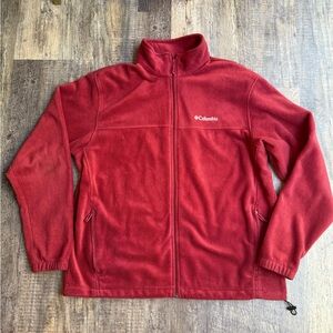 Columbia Men’s Full Zip Fleece Burgundy Size XL